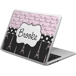 Paris Bonjour and Eiffel Tower Laptop Skin - Custom Sized (Personalized)