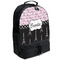 Paris Bonjour and Eiffel Tower Large Backpack - Black - Angled View