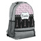 Paris Bonjour and Eiffel Tower Large Backpack - Gray - Angled View