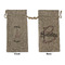 Paris Bonjour and Eiffel Tower Large Burlap Gift Bag - Front & Back (Personalized)