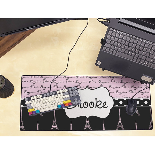 Paris Bonjour and Eiffel Tower Large Gaming Mats - LIFESTYLE