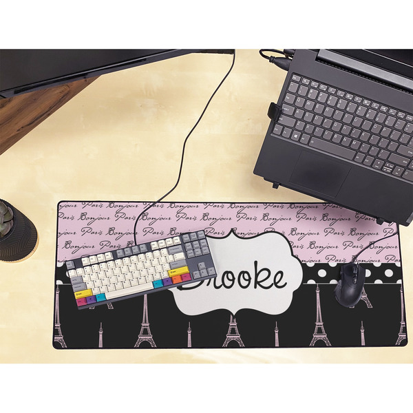 Paris Bonjour and Eiffel Tower Large Gaming Mats - LIFESTYLE