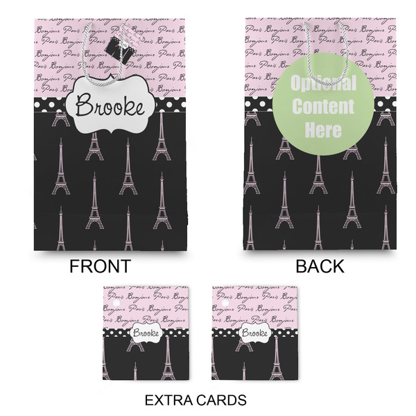 Paris Bonjour and Eiffel Tower Large Gift Bag - Approval