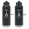 Paris Bonjour and Eiffel Tower Laser Engraved Water Bottles - Front & Back Engraving - Front & Back View