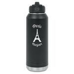 Paris Bonjour and Eiffel Tower Water Bottles - Laser Engraved (Personalized)