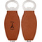 Paris Bonjour and Eiffel Tower Leather Bar Bottle Opener - Front and Back (single sided)