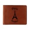 Paris Bonjour and Eiffel Tower Leatherette Bifold Wallet (Personalized)