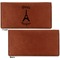 Paris Bonjour and Eiffel Tower Leather Checkbook Holder Front and Back Single Sided - Apvl