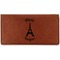 Paris Bonjour and Eiffel Tower Leather Checkbook Holder - Main