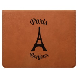 Paris Bonjour and Eiffel Tower Leatherette 4-Piece Wine Tool Set (Personalized)