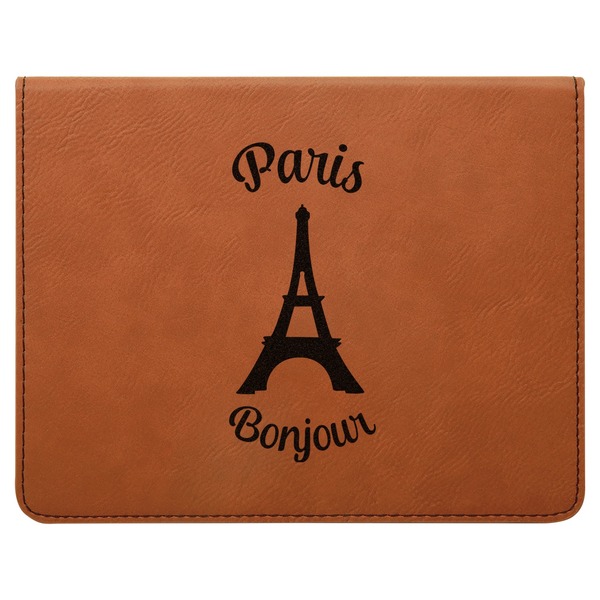 Paris Bonjour and Eiffel Tower Leatherette 4-Piece Wine Tool Set Flat