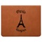 Paris Bonjour and Eiffel Tower Leatherette 4-Piece Wine Tool Set Flat