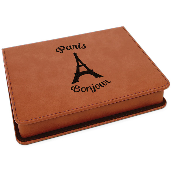 Custom Paris Bonjour and Eiffel Tower Leatherette 4-Piece Wine Tool Set (Personalized)