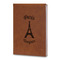 Paris Bonjour and Eiffel Tower Leatherette Journals - Large - Double Sided - Angled View