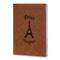 Paris Bonjour and Eiffel Tower Leatherette Journal - Large - Double Sided (Personalized)
