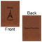 Paris Bonjour and Eiffel Tower Leatherette Journals - Large - Double Sided - Front & Back View
