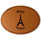 Paris Bonjour and Eiffel Tower Leatherette Patches - Oval
