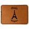 Paris Bonjour and Eiffel Tower Leatherette Patches - Rectangle