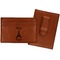 Paris Bonjour and Eiffel Tower Leatherette Wallet with Money Clip (Personalized)