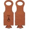 Paris Bonjour and Eiffel Tower Leatherette Wine Tote Single Sided - Front and Back