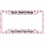 Paris Bonjour and Eiffel Tower License Plate Frame - Style A (Personalized)