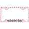 Paris Bonjour and Eiffel Tower License Plate Frame - Style C