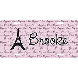 Paris Bonjour and Eiffel Tower Front License Plate (Personalized)