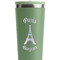 Paris Bonjour and Eiffel Tower Light Green RTIC Everyday Tumbler - 28 oz. - Close Up