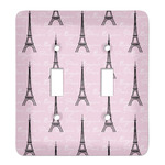 Paris Bonjour and Eiffel Tower Light Switch Cover (2 Toggle Plate)