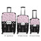 Paris Bonjour and Eiffel Tower Luggage Bags all sizes - With Handle