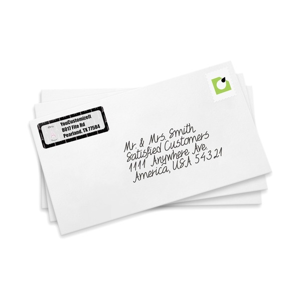 Paris Bonjour and Eiffel Tower Mailing Label on Envelopes