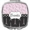 Paris Bonjour and Eiffel Tower Compact Makeup Mirror (Personalized)