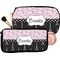 Paris Bonjour and Eiffel Tower Makeup / Cosmetic Bag (Personalized)