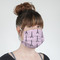 Paris Bonjour and Eiffel Tower Mask - Quarter View on Girl