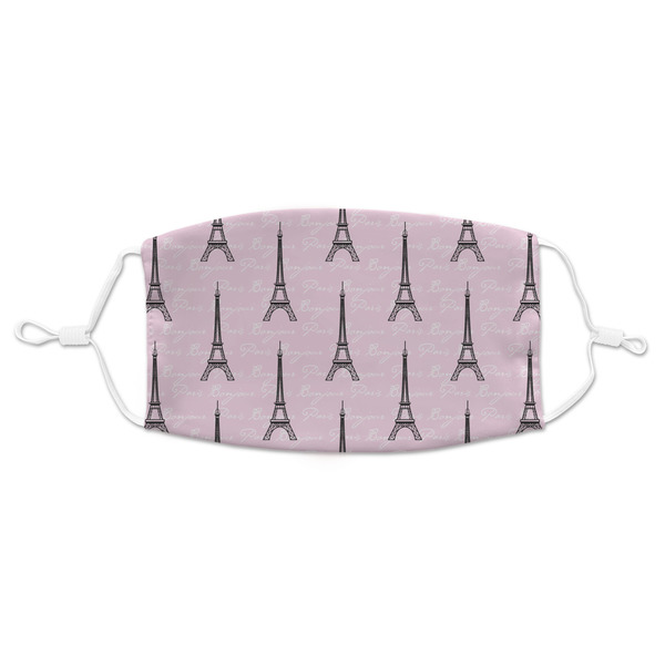 Custom Paris Bonjour and Eiffel Tower Adult Cloth Face Mask