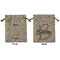 Paris Bonjour and Eiffel Tower Medium Burlap Gift Bag - Front & Back (Personalized)