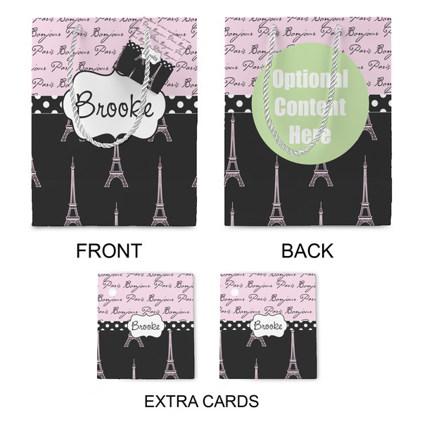 Paris Bonjour and Eiffel Tower Medium Gift Bag - Approval