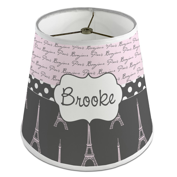 Custom Paris Bonjour and Eiffel Tower Empire Lamp Shade (Personalized)