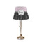 Paris Bonjour and Eiffel Tower Poly Film Empire Lampshade - On Stand
