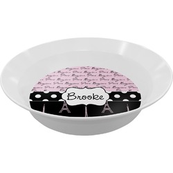 Paris Bonjour and Eiffel Tower Melamine Bowl (Personalized)