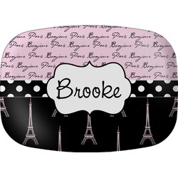 Paris Bonjour and Eiffel Tower Melamine Platter (Personalized)