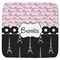 Paris Bonjour and Eiffel Tower Memory Foam Bath Mat - 48"x48" (Personalized)