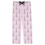 Paris Bonjour and Eiffel Tower Mens Pajama Pants - 2XL