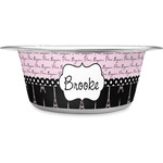 Paris Bonjour and Eiffel Tower Stainless Steel Dog Bowl (Personalized)
