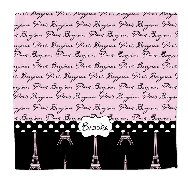 Custom Paris Bonjour and Eiffel Tower Microfiber Dish Rag (Personalized)