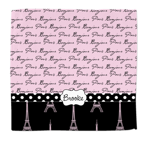 Custom Paris Bonjour and Eiffel Tower Microfiber Dish Rag (Personalized)