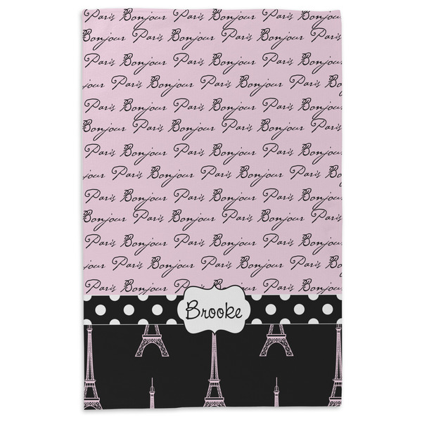 Paris Bonjour and Eiffel Tower Microfiber Dish Towel - APPROVAL