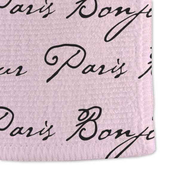 Paris Bonjour and Eiffel Tower Microfiber Dish Towel - DETAIL
