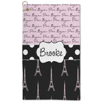 Paris Bonjour and Eiffel Tower Microfiber Golf Towel (Personalized)