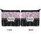 Paris Bonjour and Eiffel Tower Neoprene Coin Purse - Front & Back (APPROVAL)